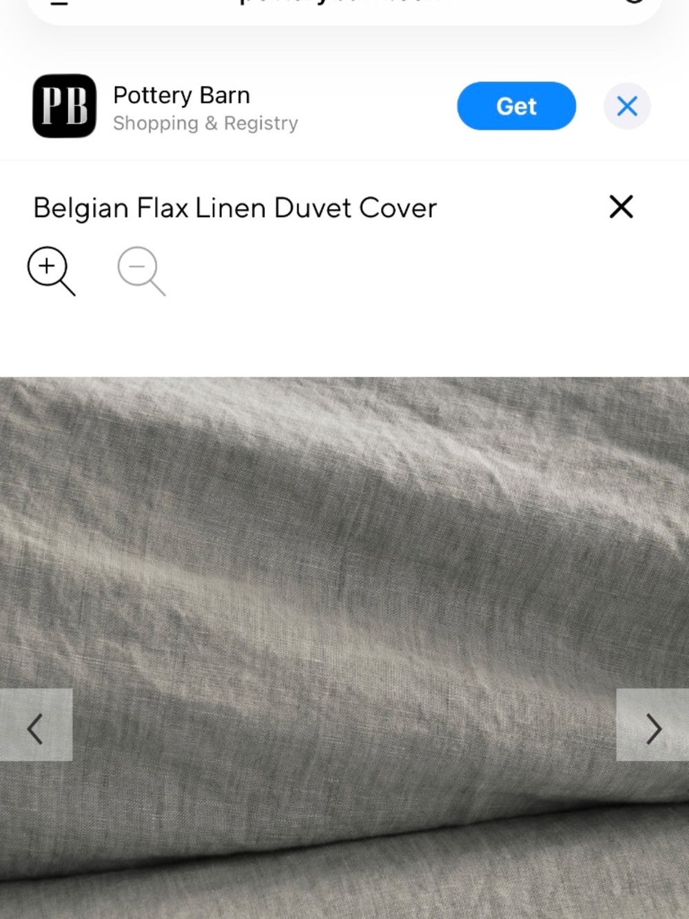 Pottery Barn Belgian Flax Linen Duvet Cover King/Cal. King - Picture 5 of 9